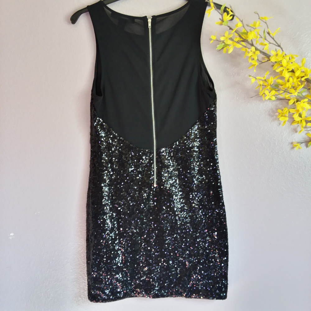 Forever 21 black sequin bodycon mesh dress - Picture 5 of 7